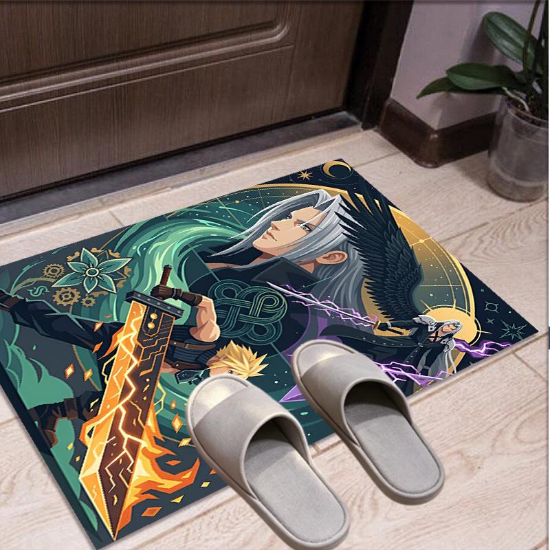 Final Fantasy Pattern Rug, Indoor/Outdoor Mat, for Picnic, Gameroom, Bedroom, Office, Living Room, Home Decor Carpet, Birthday Gift