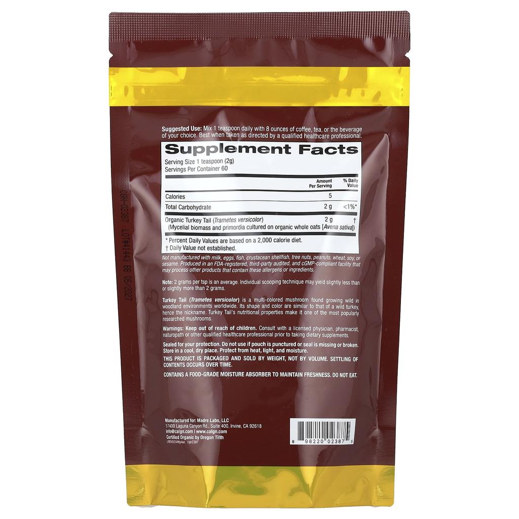 Fungiology®, Certified Organic Cloud Mushroom Powder, 120G (4.2Oz)