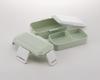 Skater Antibacterial Lunch Dull Made in Soft-Serving Dome-Shaped Lid, Two-Tier Box, 600ml, Green, Japan, PFLW4AG-A