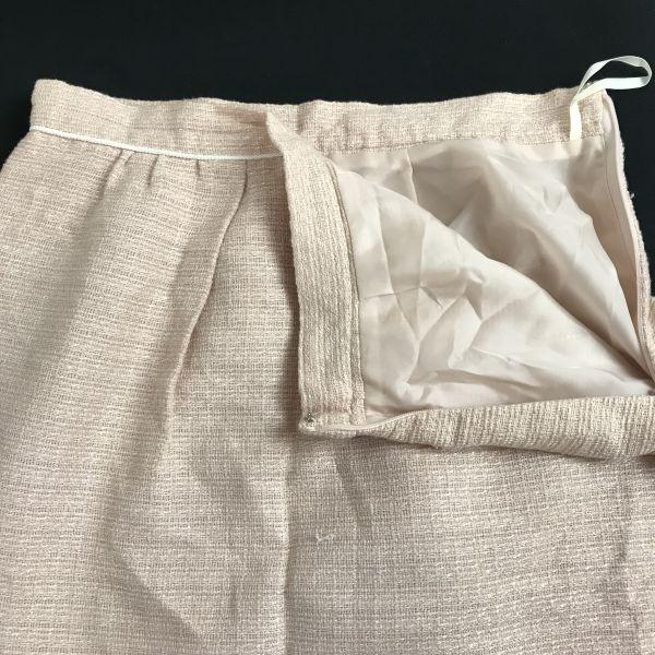 CLEAR IMPRESSION Твидовый костюм без воротника с юбкой Женский M Розовый(ИСПОЛЬЗОВАЛ)