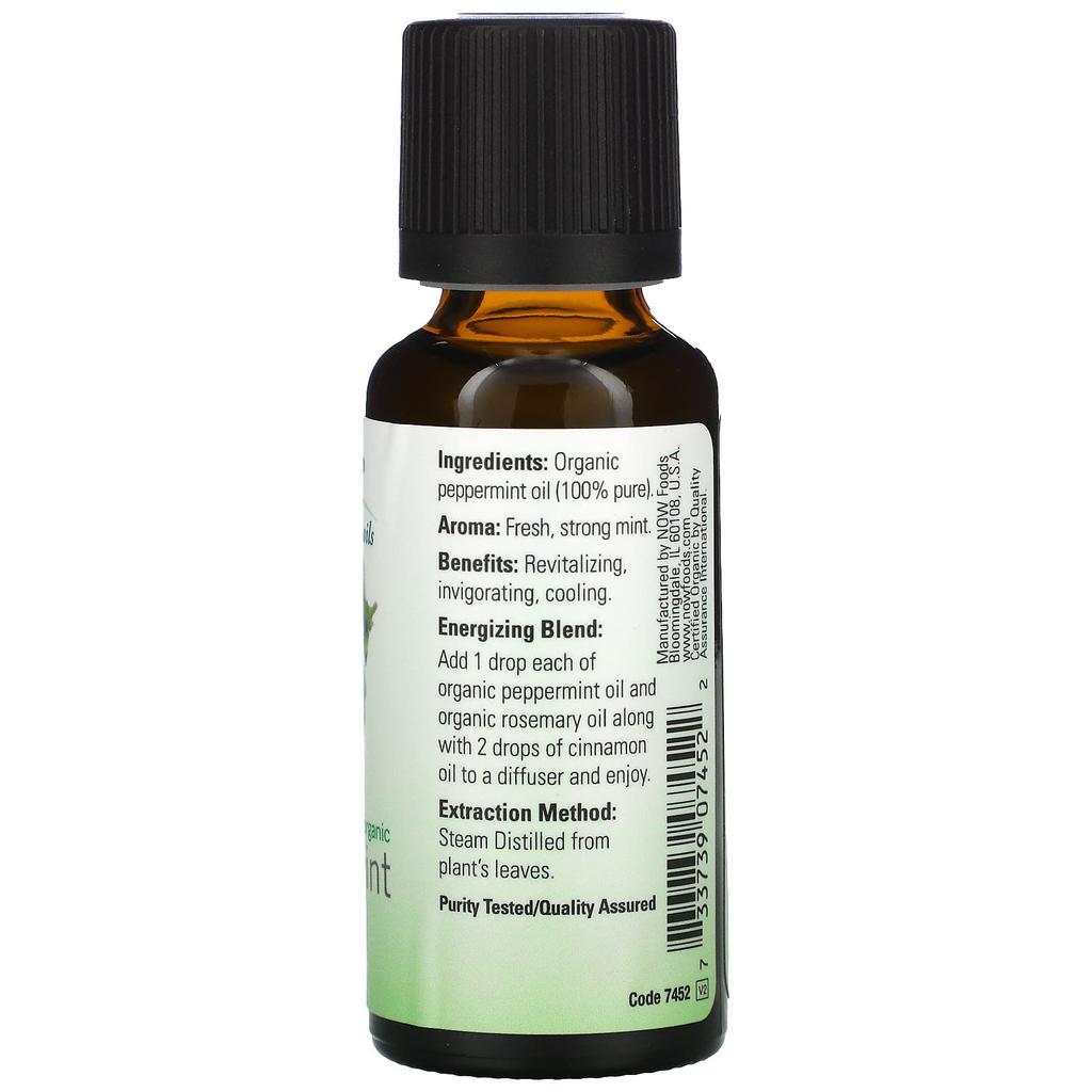Organic Essential Oil, Peppermint, 30 Ml (1 Fl Oz)