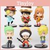 Набор ПВХ фигурок One Piece Милый 6 штук 10-11см Сабо Луффи Санджи Зоро Нами