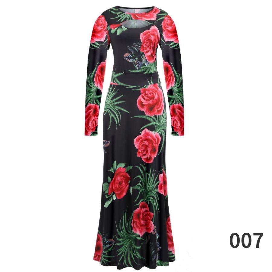 Лоскутное длинное платье с цветочным принтом, женские богемные осенние макси-платья с длинными рукавами и длинными рукавами