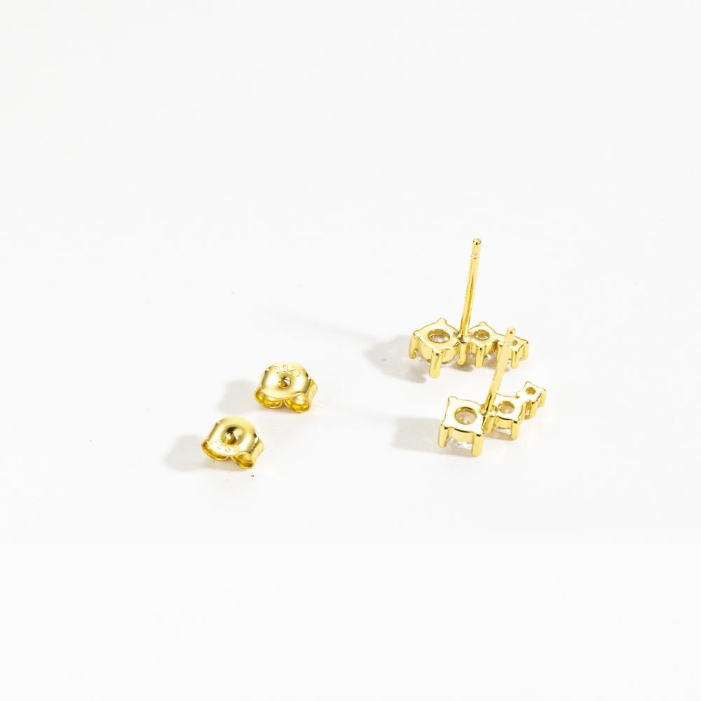 ANDYWEN 925 пробы стерлингового серебра золота 1 пара Opterium серьги-гвоздики для женщин роскошные модные ювелирные изделия