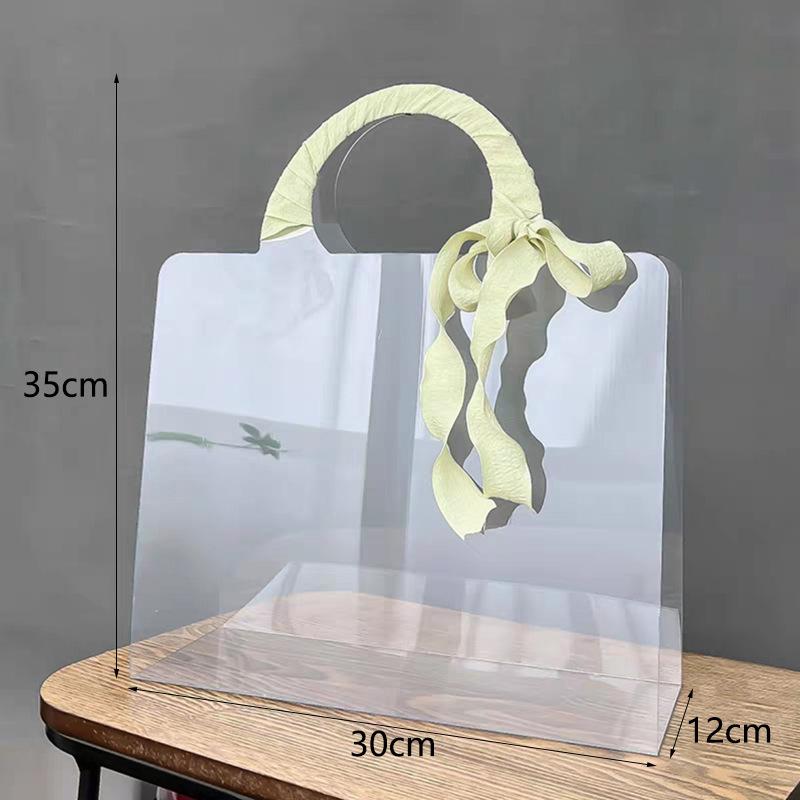 Прозрачная коробка для свежих цветов для питомца, букет, сумка-тоут, упаковка для цветов, сумка-тоут, фестиваль, вечеринка, подарок, упаковка для роз, портативный упаковочный пакет