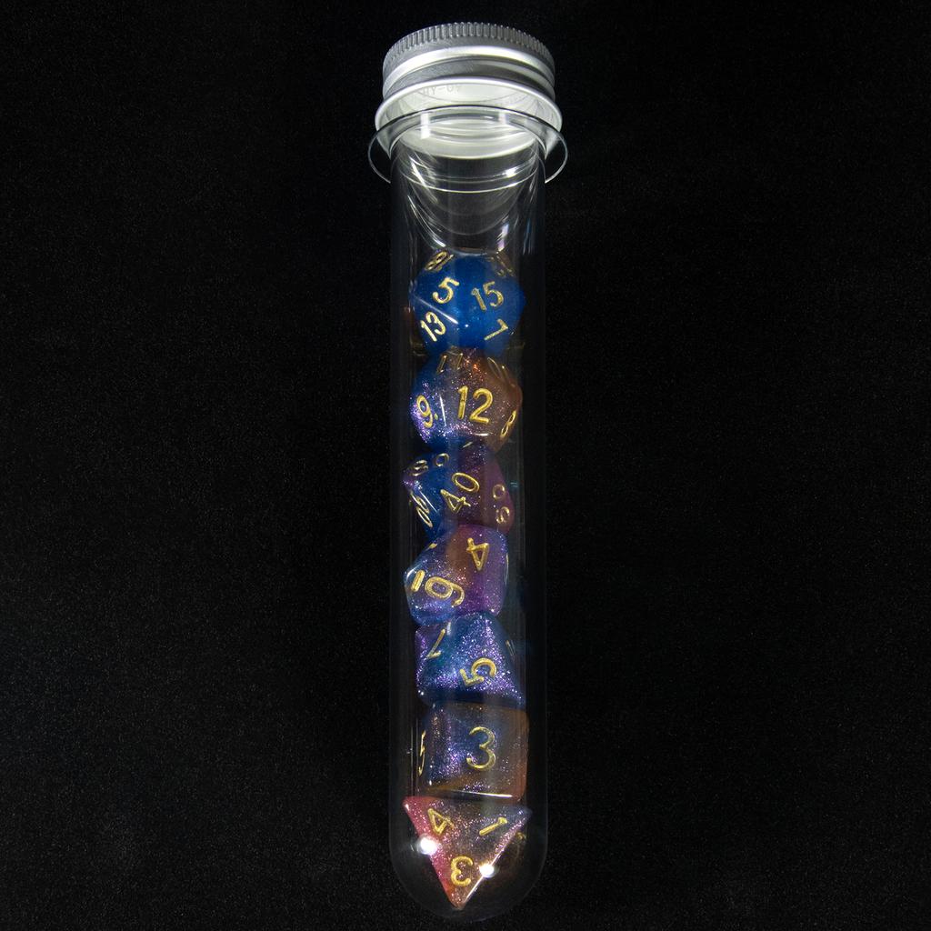 DND Dice Set Polyhedral Game Dice 7pcs RPG Dice with Tube for DND Role Playing Game Board Game Accessories