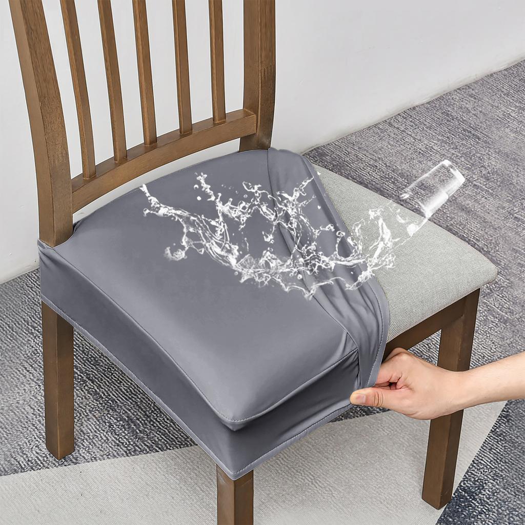 PU leather chair seat cover waterproof cross-border home dining chair cover half pack hotel pu leather chair cover cover