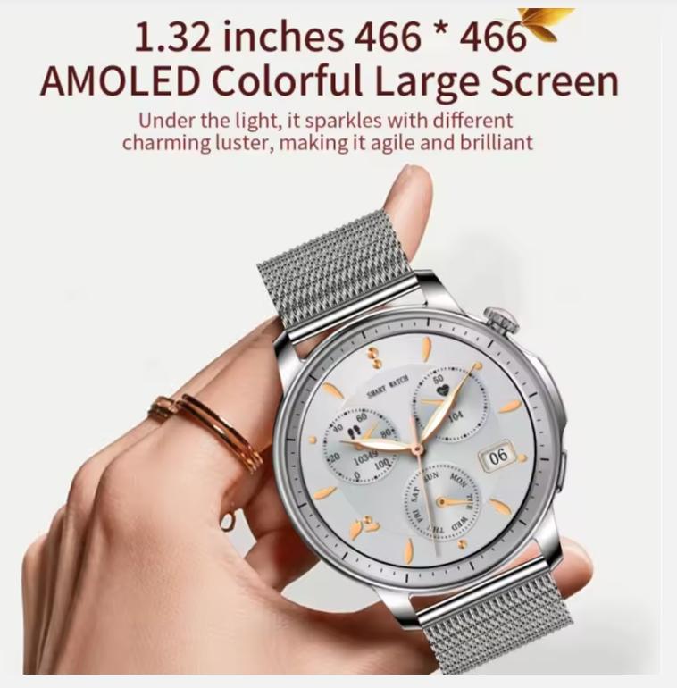 2025 Smartwatches Woman Track Map Bluetooth Call Heart Rate Monitoring IP67 Waterproof Sport Fitness Electronic Watches