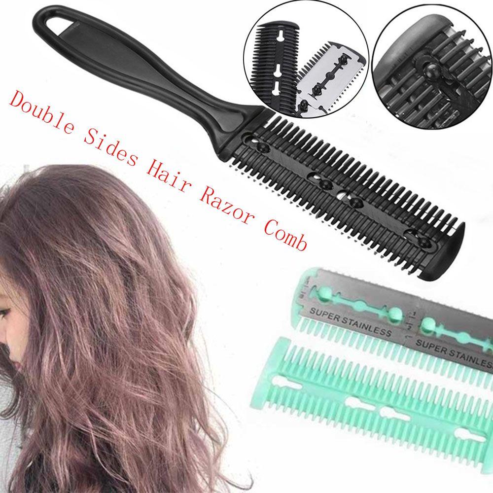 Men Blade Razor Professional Hairdressing Tools Double Sided Razors Hair Razor Comb Magic Blade
