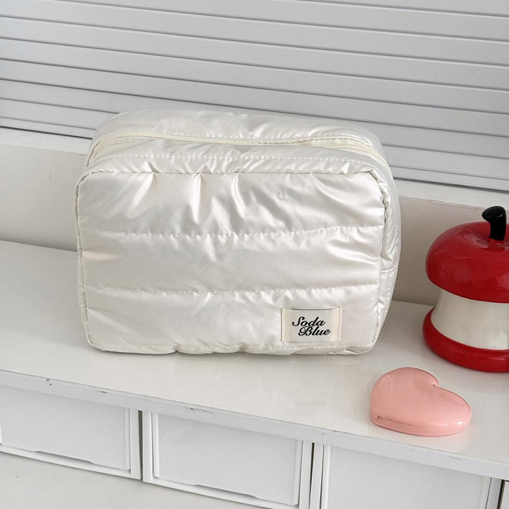 Large Capacity Waterproof Makeup Handbag Travel Women Cosmetic Toiletry Storage Pouch Elegant Ladies Square Zipper Bag