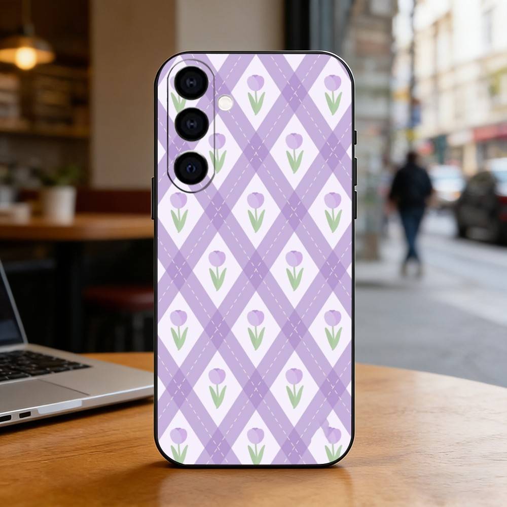 plaid background Phone Case For Samsung Galaxy A73,A72,A71,A70,A53,A52,A51,Soft Silicone Black Cover