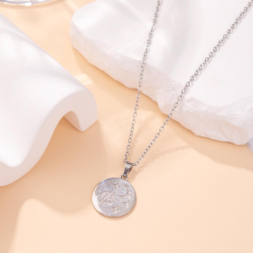 Женское титановое ожерелье на ключицу: Легкая Роскошь Циркон Бриллиант Мода