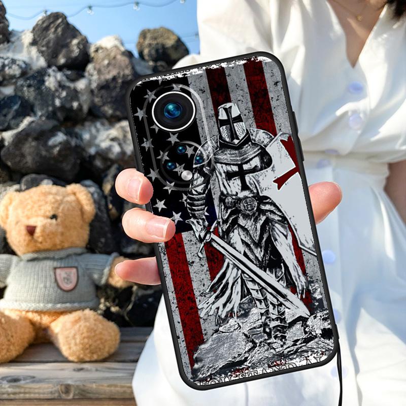 Christian Templar Knights Case For Honor X9b X8b X8 X9 X6a X7a X8a X9a Honor Magic 6 5 Pro 50 70 90 Lite Back Cover