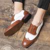 Fashion 8-48 Red Soled Formal Shoes Men Black Brown Patchwork European and American Wedding Fashion Block Leather Shoes Men Shoes