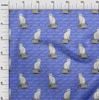 oneOone Cotton Flex Bluish Violet Fabric Animal Cat With Text Texture Craft Projects Decor Fabric Printed By The Yard 40 Inch