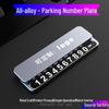 Luxury Temporary Parking Sign with Alloy Phone Number Plate for Car Interiors