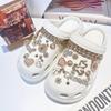 Роскошный дизайнерский брелок для обуви Crocs DIY со стразами, металлический медведь, украшение для обуви, пряжка для Croc Charms Hole Shoes Accessories