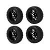 86mm Rim Rubber Tires with V Hole Outline for WLToys 144001 124018 124019 12428 1 10 RC Car PartsBlack