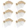 Multipurpose Pack of 30 Sturdy Organza Linen Drawstring Storage Bags for Jewelry Storage and Gifts Packaging Use