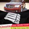 For Dodge Grand Caravan MK5 2008~ Chrome Door Handle Cover Trim Catch Set Car Styling Accessories 2009 2010 2011 2012 2013