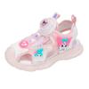 Light-up girls' closed-toe sandals, new summer model for girls, toddlers, and young girls, super soft sandals for elementary school students