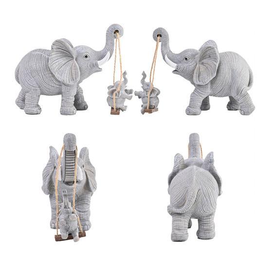 Статуя слона Yousheng, смоляная фигурка матери и ребенка, качели, скульптура слоненка для домашнего офиса, декор рабочего стола