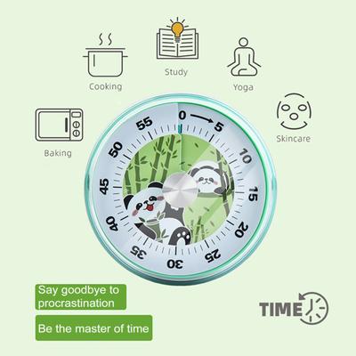 Визуальный таймер с рисунком животных из мультфильмов, разборчивый, с напоминанием в виде мелодии звонка, портативный, обратный отсчет на 60 минут, диаметр