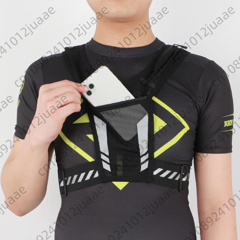 Running Vest Reflective Running Breathable Vest With Phone Holder Bag For Men And Women High Visibility Reflective Strip
