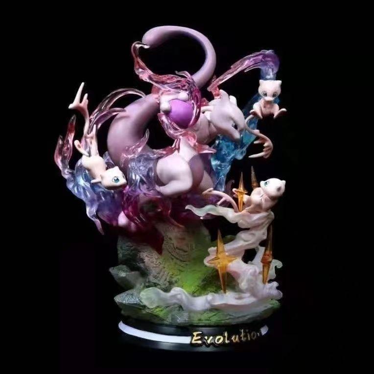 26CM Pokemon Mewtwo Genga Charizard Can emit light dragonball figures Demon  PVC Evil and charming partner Collection Mode Gifts