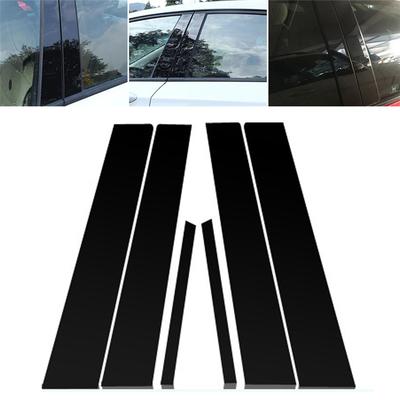 6 шт. Черные тонированные накладки на стойки боковых окон дверей для Honda Accord 13-17