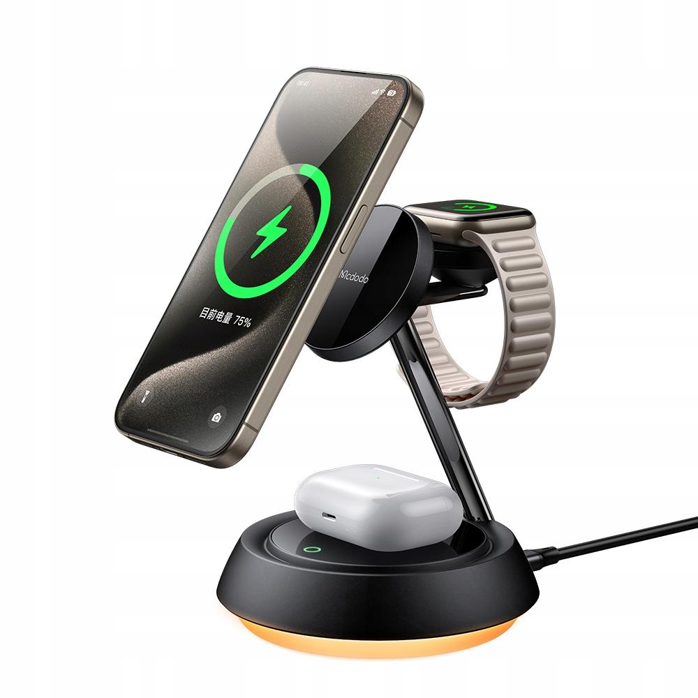 Mcdodo Inductive Charger 15W 3In1 For Magsafe Iphone Airpods Watch Lamp
