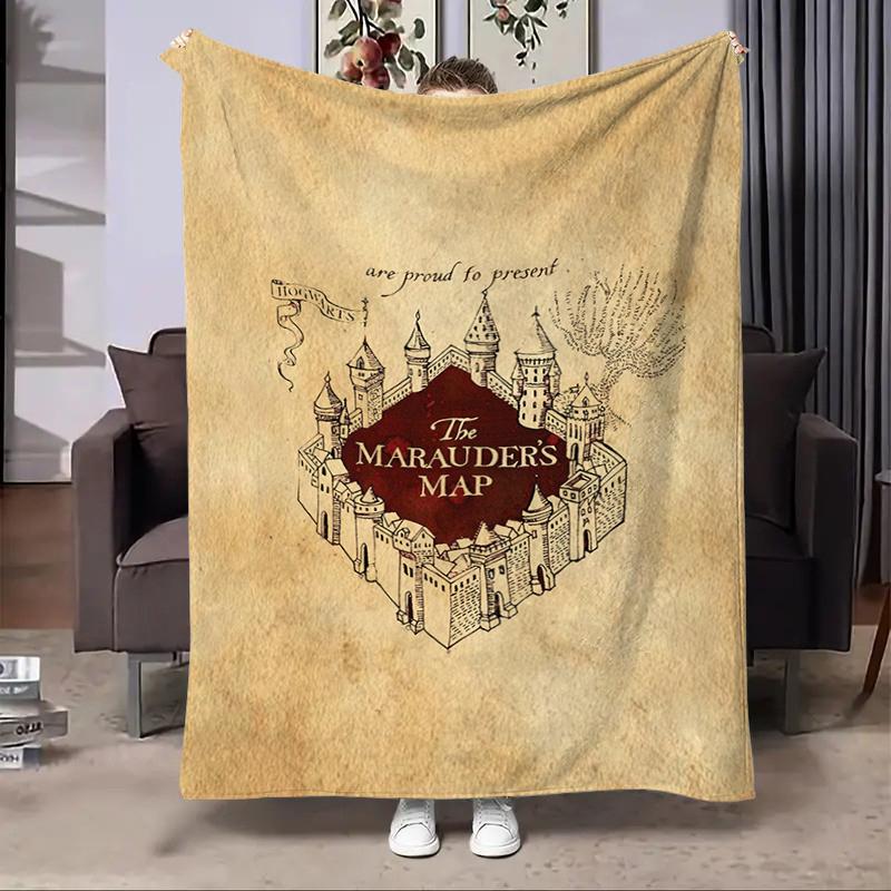 Мягкие пледы-карты Мародеров, Фланелевый плед с 3D-печатью для гостиной, дивана, кемпинга, пикника, путешествий, теплый плед, праздничные подарки