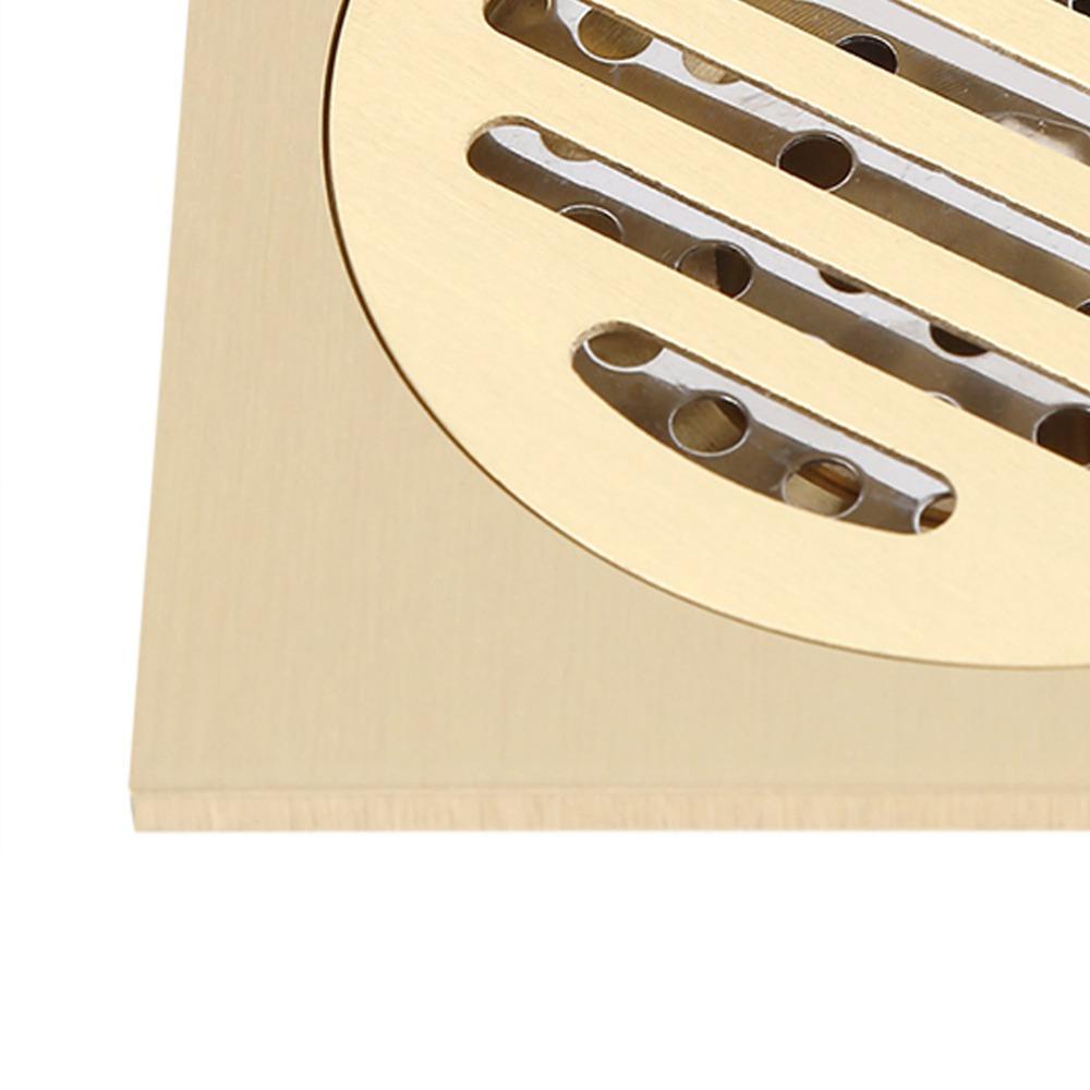 Square Shower Floor Drain Brass Bathroom Waste Grate Durable Shower Drain Grate Garage Floor