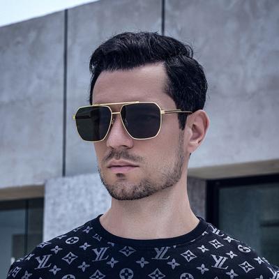 Солнцезащитные очки Retro Double Beam, мужские солнцезащитные очки Shades Wind с большой оправой, мужские очки Tide для велоспорта на открытом воздухе