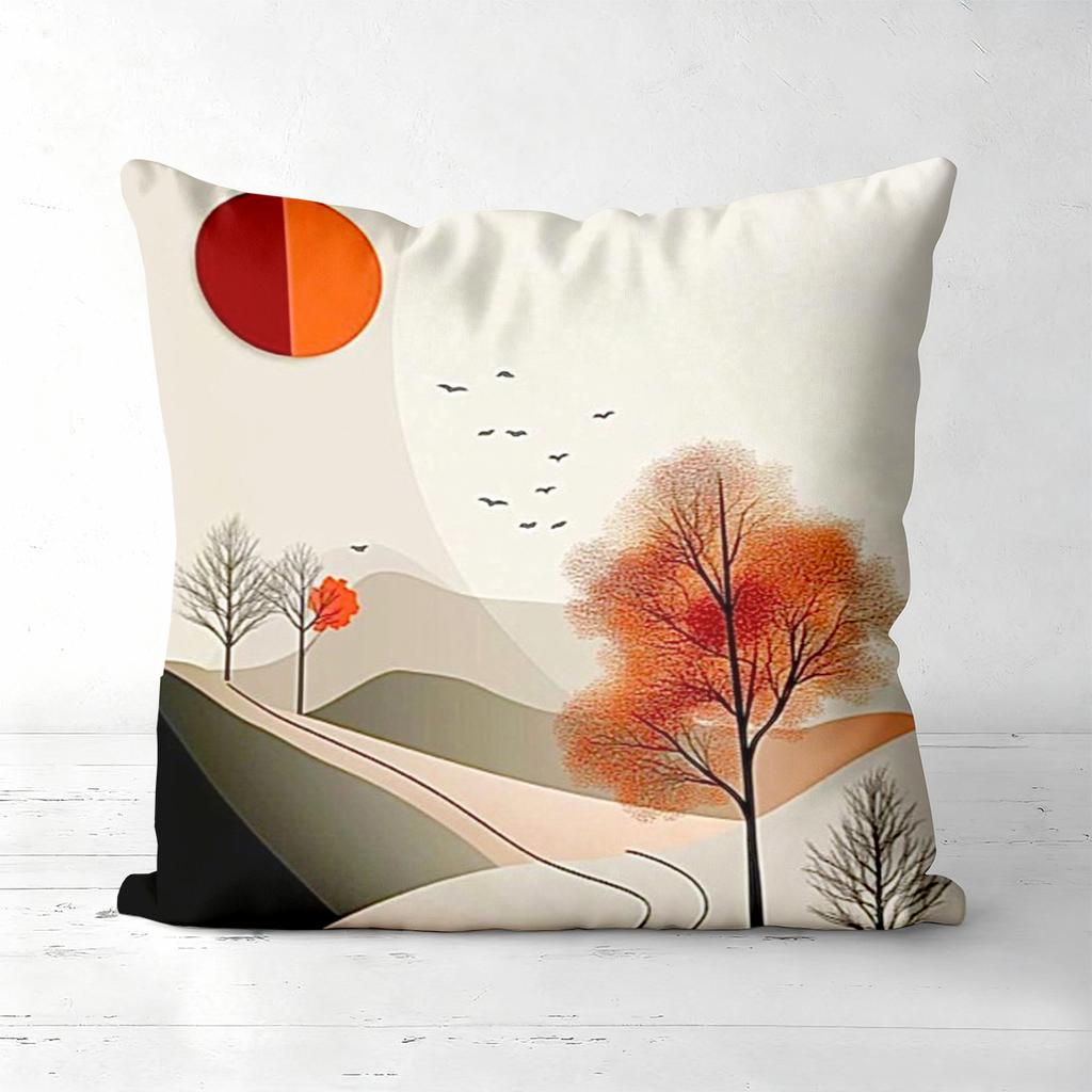 Autumn Landscape Pillow Covers Stylish Home Decor Polyester pillowcase, sofa decorative cushion cov Headboard Pillow