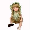 BZDOLL 55 СМ 22 Дюйма Полностью Мягкий Винил Реборн Кукла-младенец Длинные Волосы Кукла-девочка Игрушка Реалистичная Принцесса Малыш Красивая Бебе