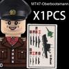 MOC WW2 German Military Soldiers Figures Building Blocks Officer Army Infantry Cap Map Printed Tiles Bricks Toys Boys Gift