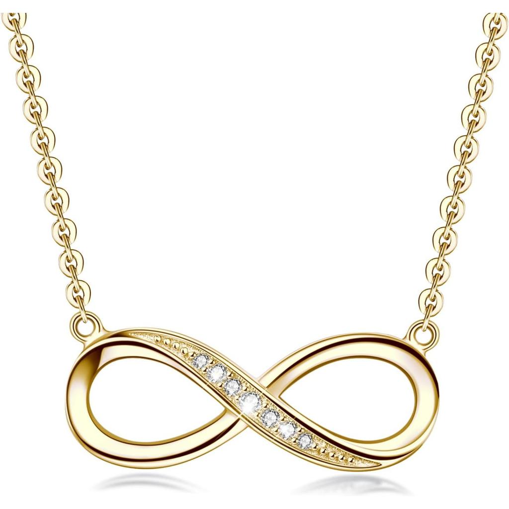 Women's infinity pendant necklace, heart necklace, exquisite jewelry