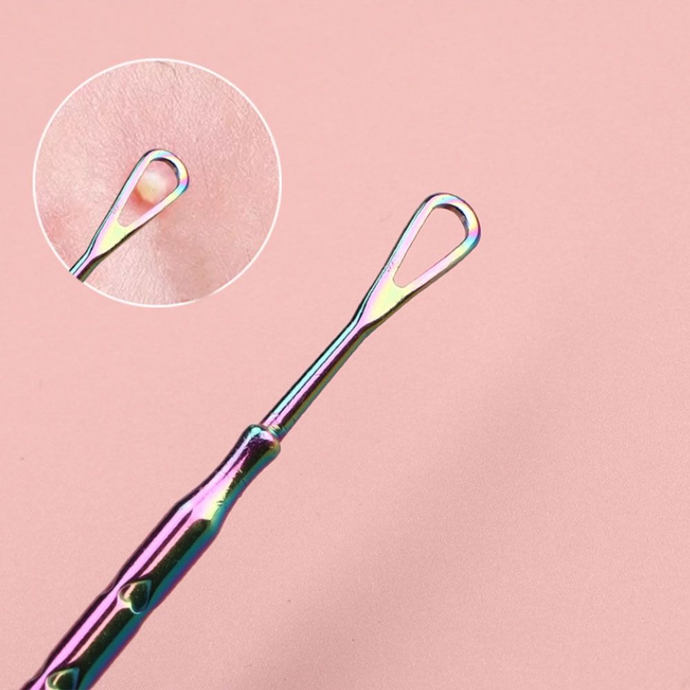 Stainless Steel Acnes Removal Needle Manual Blemish Remover Comedone Extractor Women