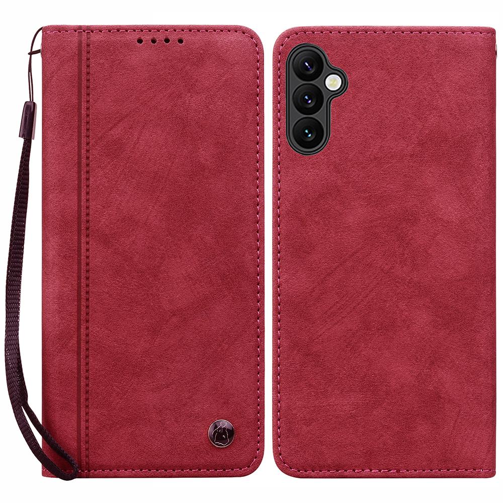 Чехол для Samsung Galaxy S25/S24 с узором из линий, кошелек, кожаный чехол для телефона со шнурком