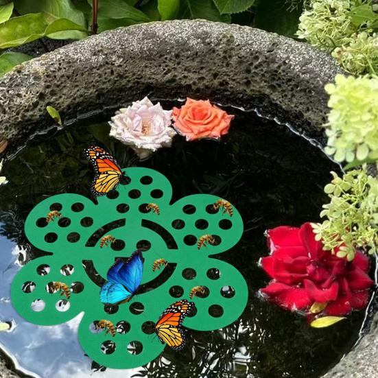 Floating Bee Drinking Station EVA Foam Bee Insect Butterfly Waterer Flower Shape Bee Bath for Outdoor Garden Balcony Backyard Patio Decor