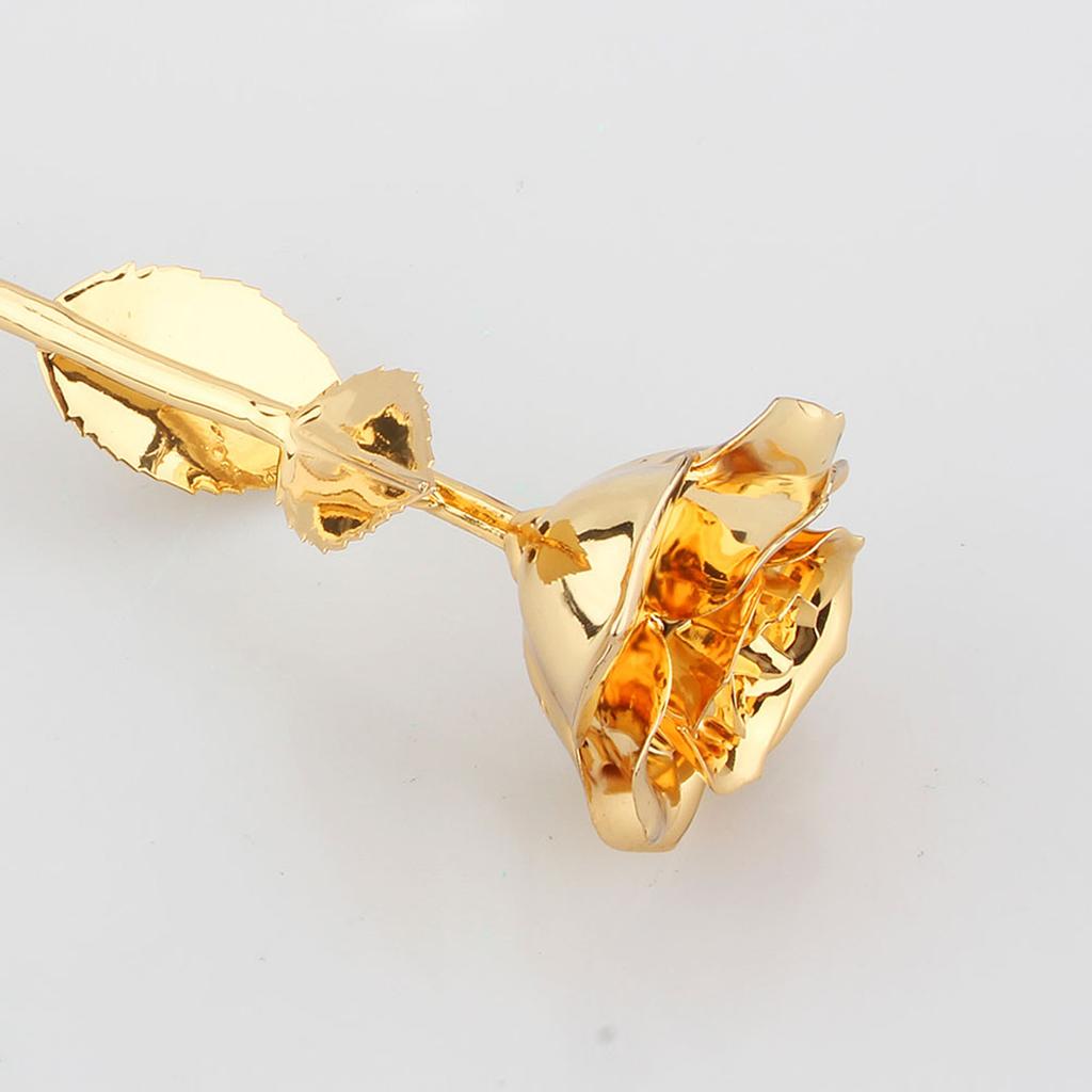 Gold Rose Premium Long Stem Gold Dipped Real Rose Flower Mothers Day Birthday Anniversary Gift