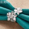 925 Sterling Silver Fashionable Flower Ring Fashionable Wedding Jewelry