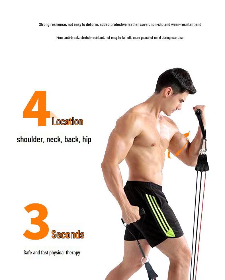 11-Piece Resistance Bands Set: Chest & Shoulder Exercise, Muscle Toning, Weight Loss, Stretching Equipment