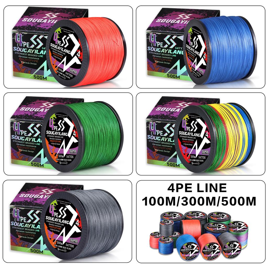 SOUGAYILANG Fishing Line 100M PE Braided Fishing Line 4 Stands Fishing Line Strong PE Braided Fishing Fishing Lines