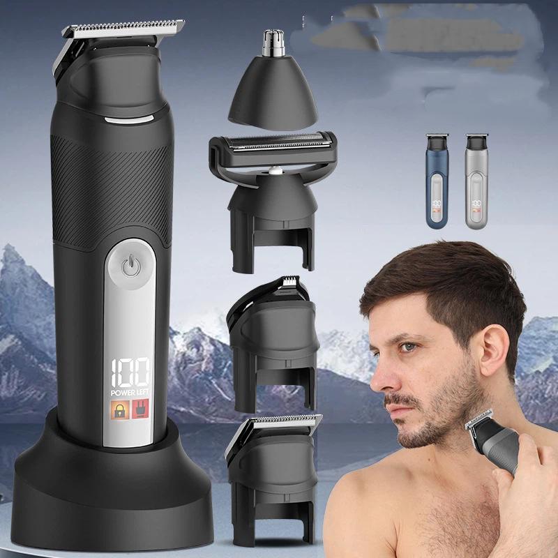 New multifunctional men's multifunctional body hair trimmer household hair clipper 5-in-one shaver nose hair trimmer