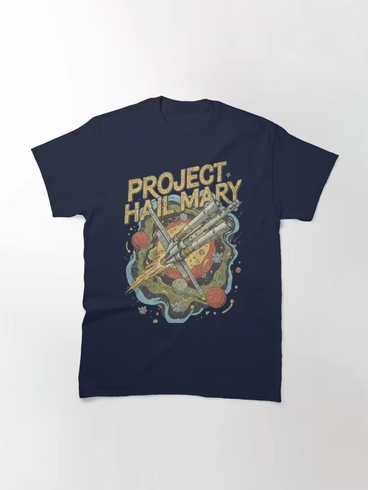 New movie Project Hail Mary graphic Cotton unisex shirt Summer Unisexs Fashion oversized Tshirt Novels movie merchandise
