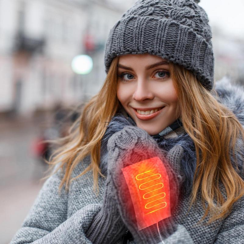 USB Грелка для одежды Электрическая грелка 2 в 1 Зимняя грелка Электрический нагревательный лист Греющая грелка для жилета куртки