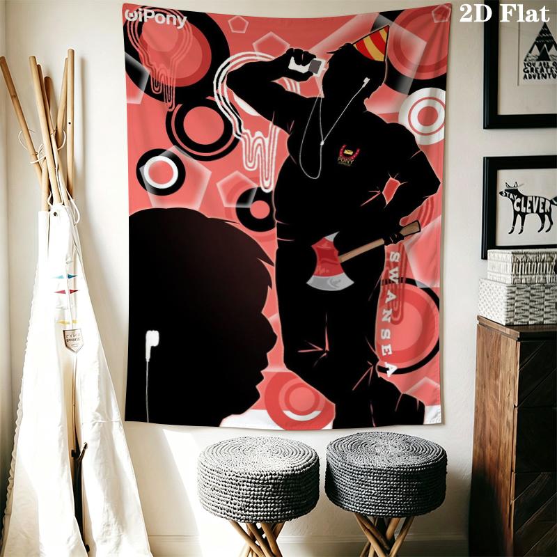 Mouthwashing Wall Tapestry Aesthetic Wall Hanging Printed Fabric Blanket Decorative Tapestries for Bedroom Living Room Home Decor