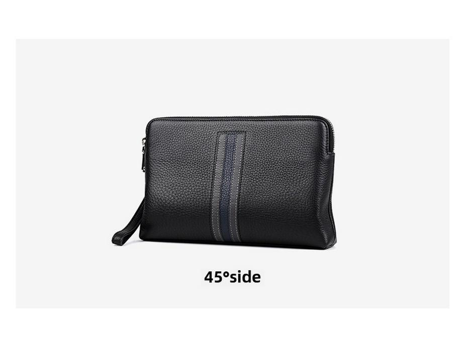 Мужской клатч из натуральной кожи большой вместимости: Модная сумка-конверт, первый слой из коровьей кожи, повседневный стиль